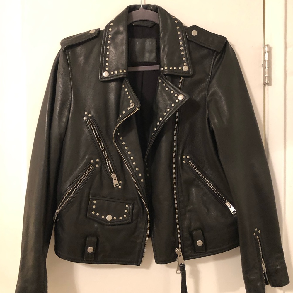 All Saints Leather Moto Jacket